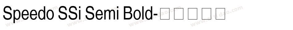 Speedo SSi Semi Bold字体转换